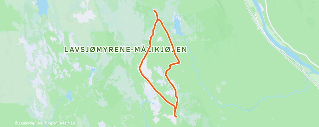 Map of the activity, Lunch Nordic Ski