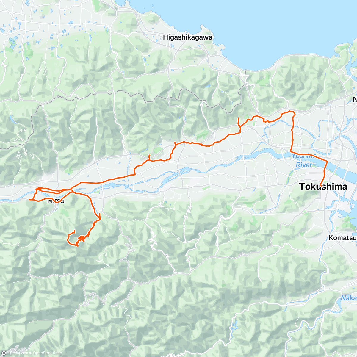 Map of the activity, お遍路#1~10と高越山 / Shikoku Pilgrimage #1 to 10 and Mt. Kotsu