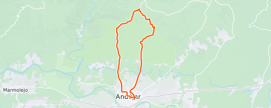 Map of the activity, Bicicleta de montaña matutina