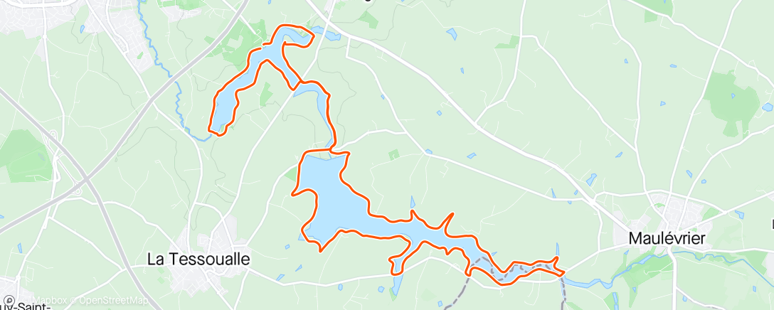 Map of the activity, Tour du lac de ribou -verdon