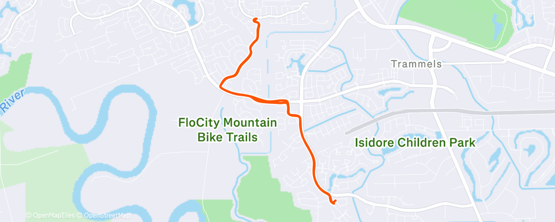 Map of the activity, Morning Run