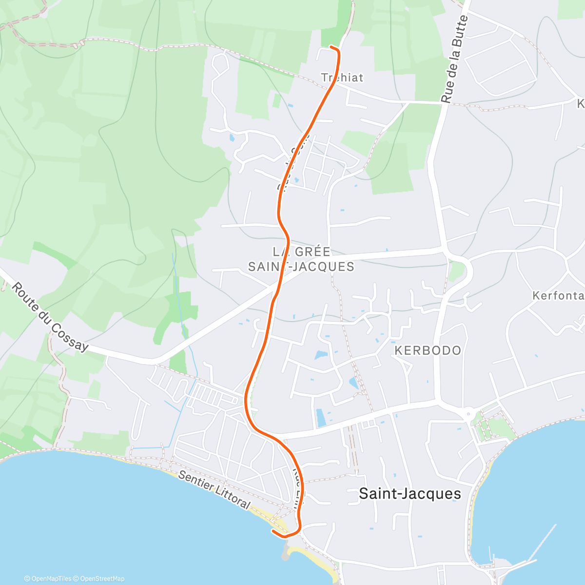 Карта физической активности (Pour aller faire voler le drone sur la plage, et le repêcher... 🚁🎣)