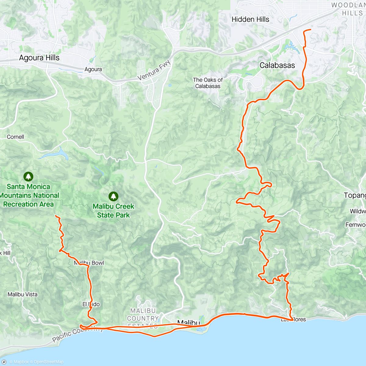 Map of the activity, Clouds doing that magical thing over the coast in Malibu today