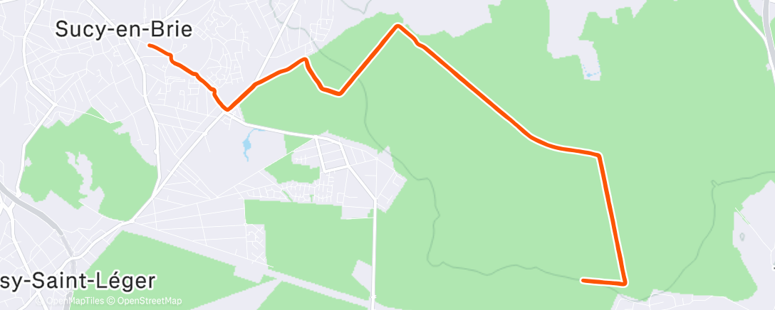 Map of the activity, Morning Run
