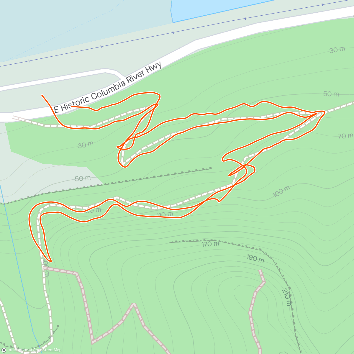 Map of the activity, Horsetail falls