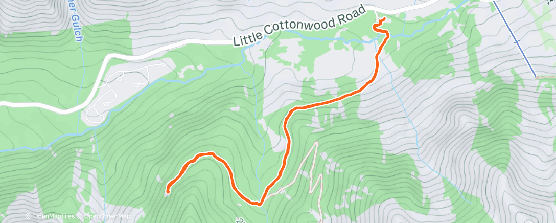 Map of the activity, Afternoon Hike