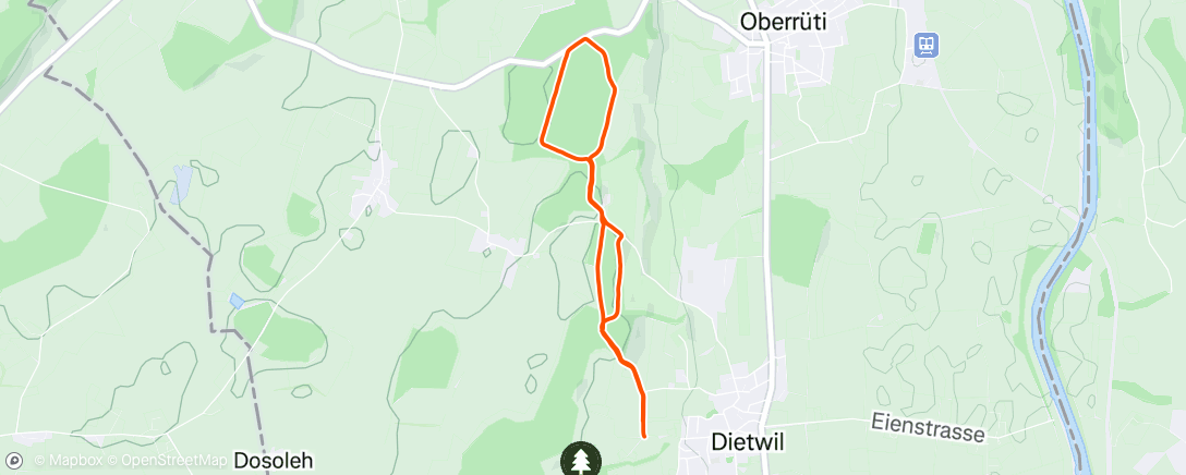 Map of the activity, Afternoon Walk
