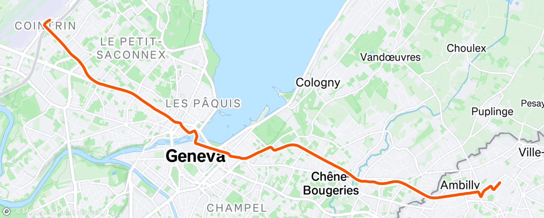 Map of the activity, Morning Ride