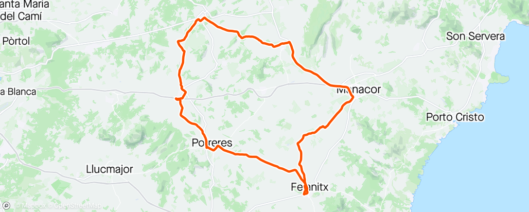 Mapa de la actividad (Bicicleta por la mañana)