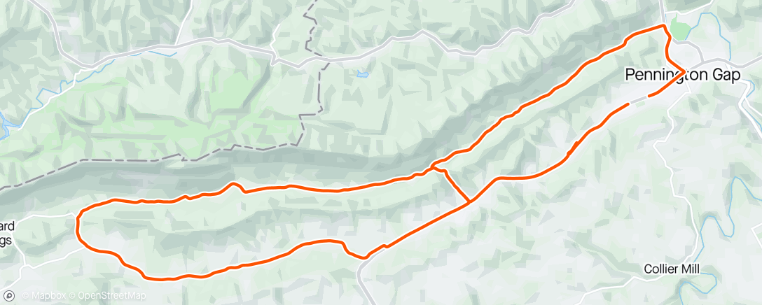 Map of the activity, Ocoonita-Poor Valley Loop