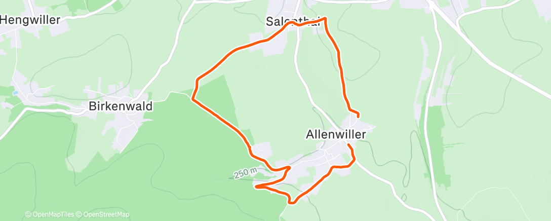 Mappa dell'attività Marche dans l'après-midi