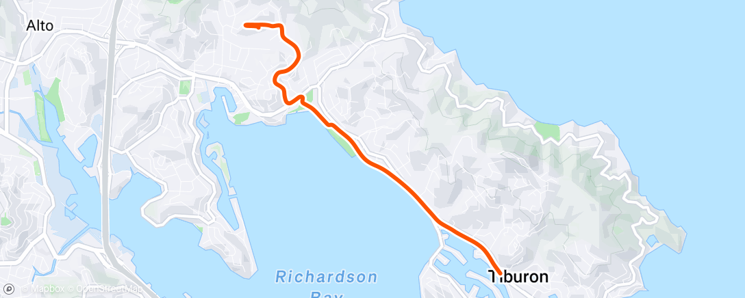 Map of the activity, Evening Ride