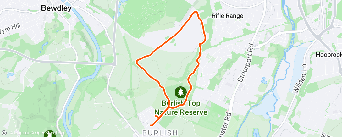 Map of the activity, Evening Dog Walk 🐶