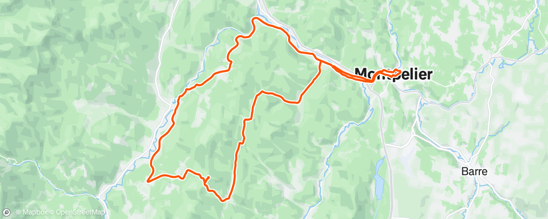 Map of the activity, Waitsfield Gap
