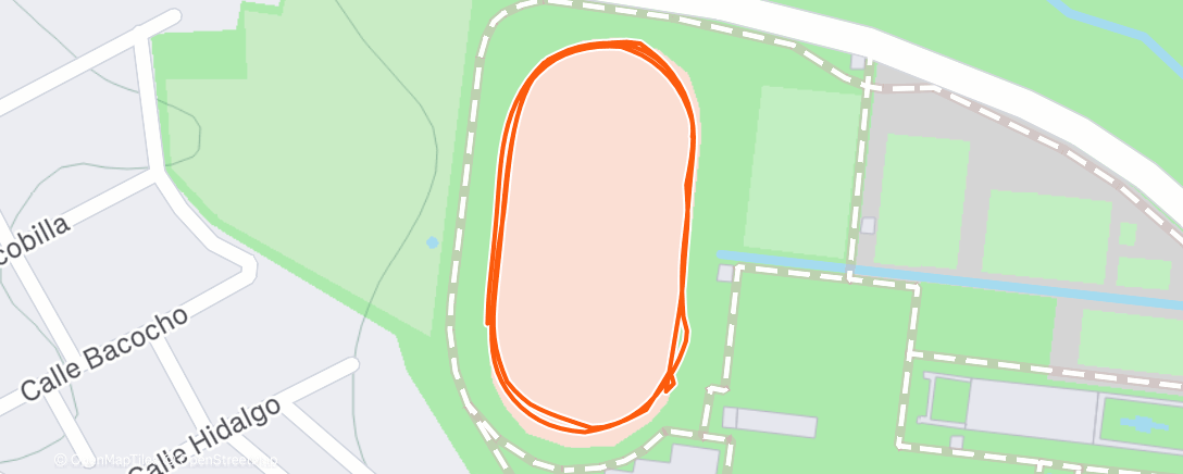 Map of the activity, Carrera por la mañana