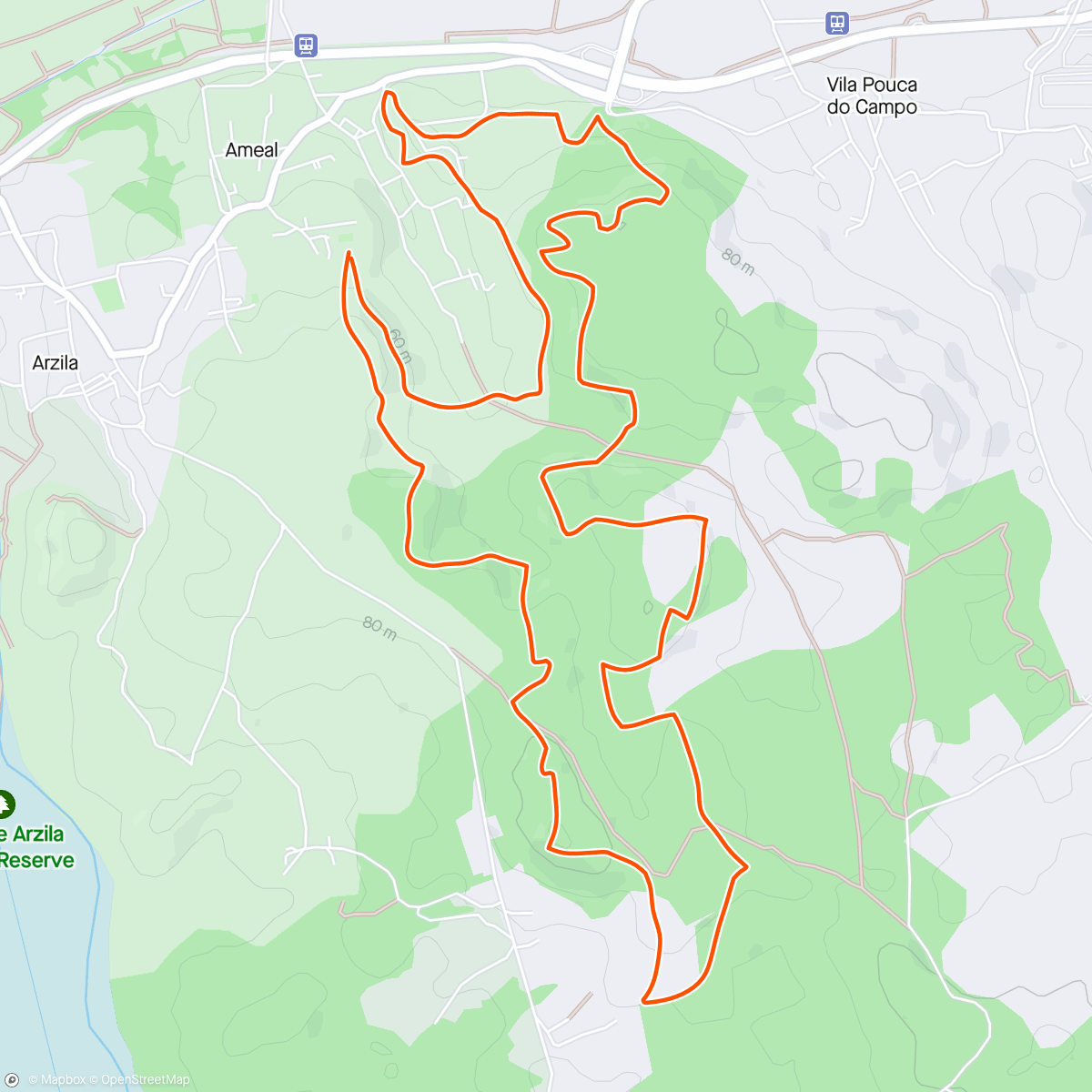Map of the activity, II TRAIL DO AMEAL