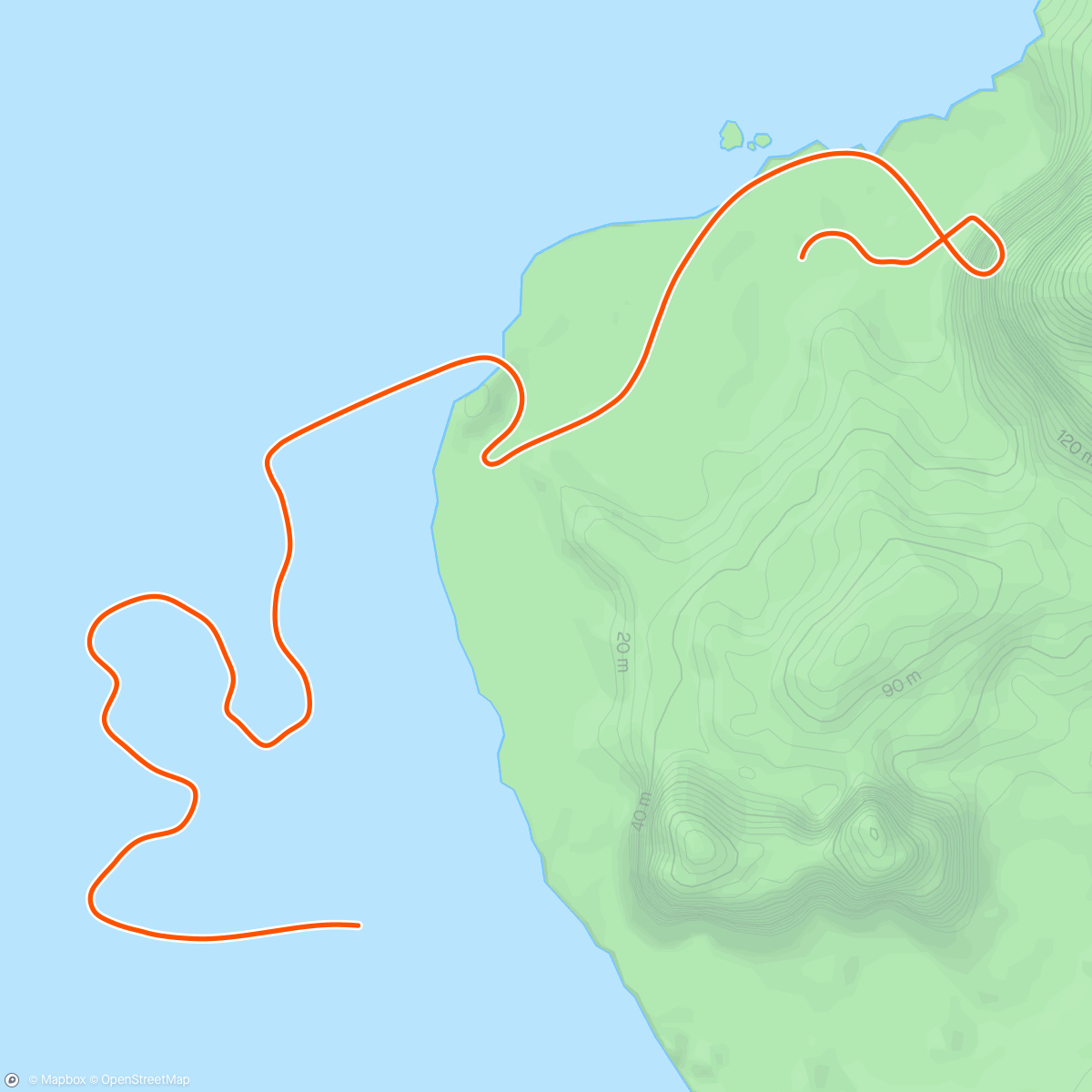 Map of the activity, Zwift - Pacer Group Run: Chili Pepper in Watopia with Roger