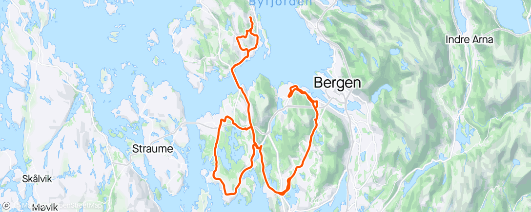 Mapa de la actividad, 2 x Alvøen og Florvåg