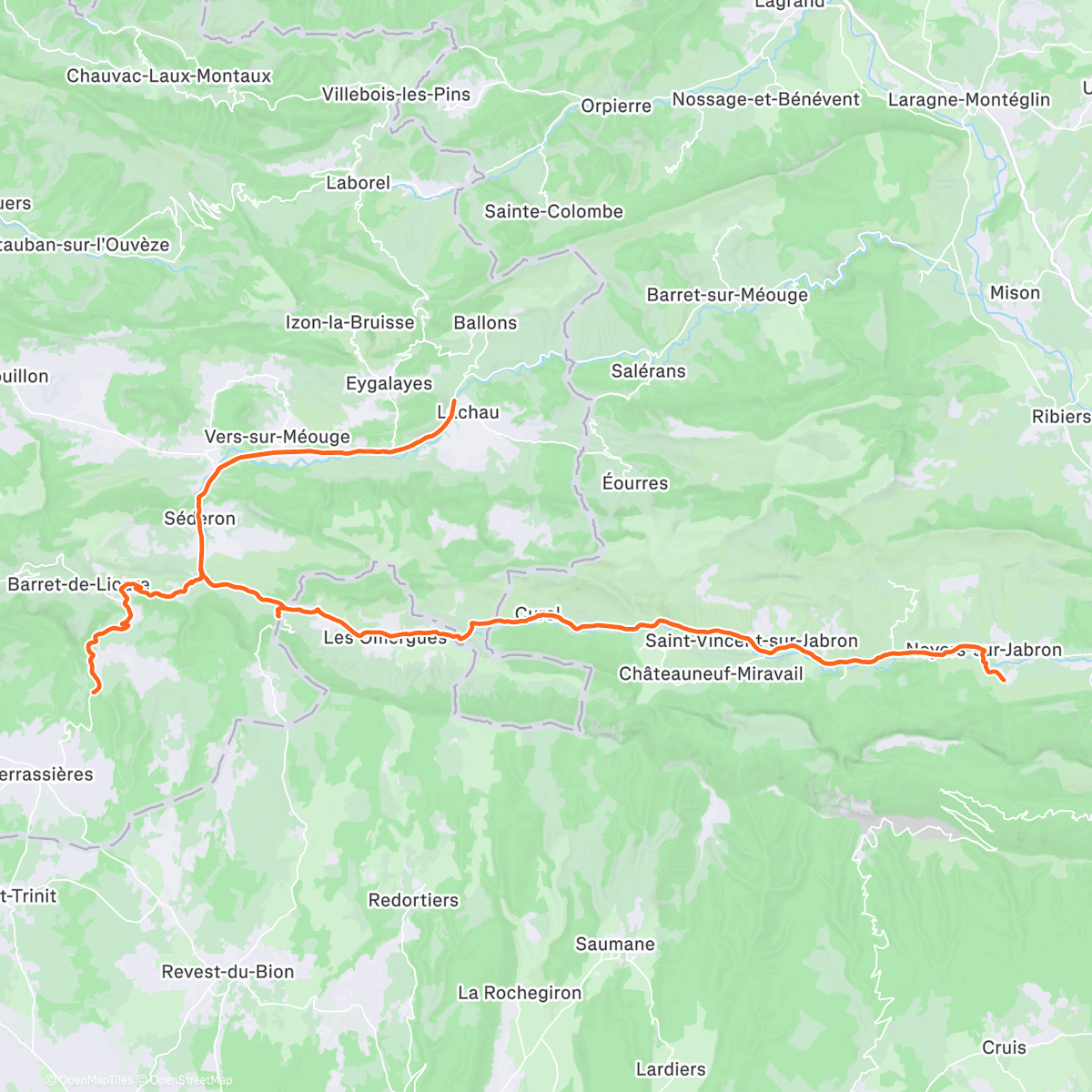 Карта физической активности (Sortie vélo le midi)