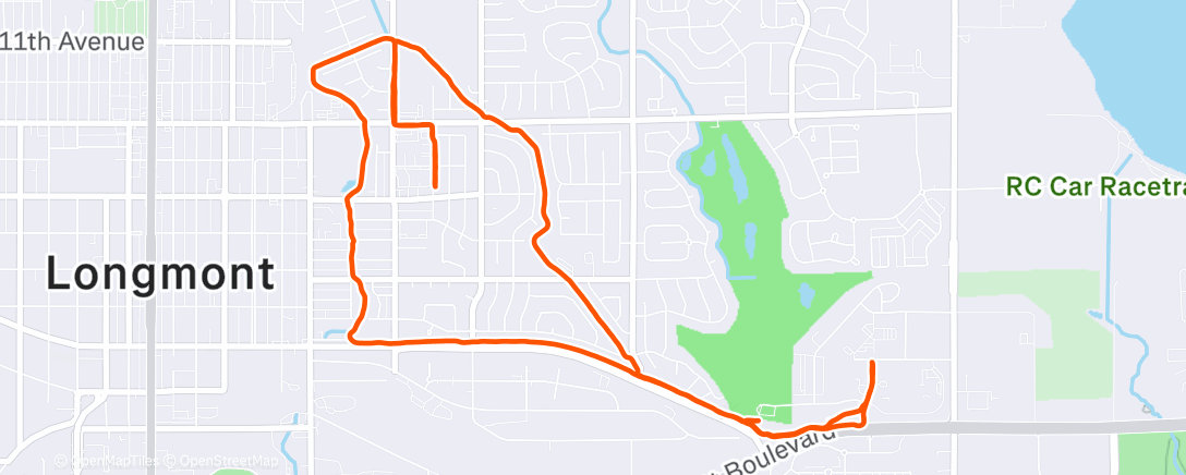 Map of the activity, Solstice Day Run