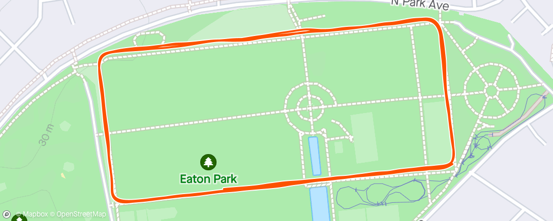 Map of the activity, Parkrun with Hope and Sarah