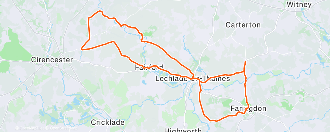 Map of the activity, Morning Cycling