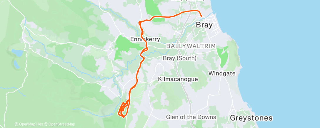 Map of the activity, E bike spin