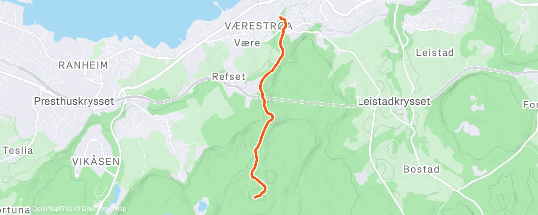 Map of the activity, Lunch Hike