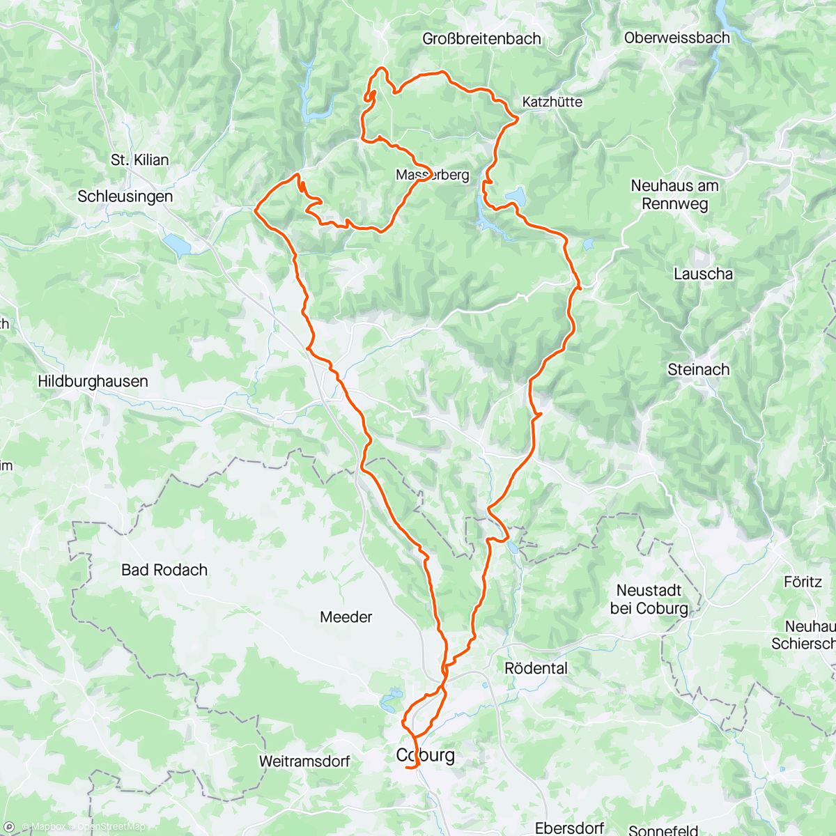 Mapa da atividade, Thüringen