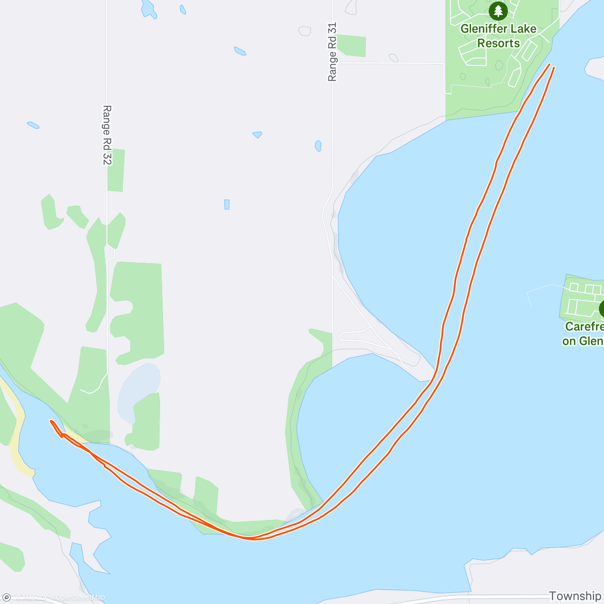 Map of the activity, Lunch Kayaking