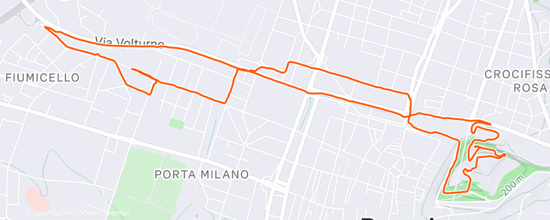 Map of the activity, CLL con ⬇️ Strada del Soccorso