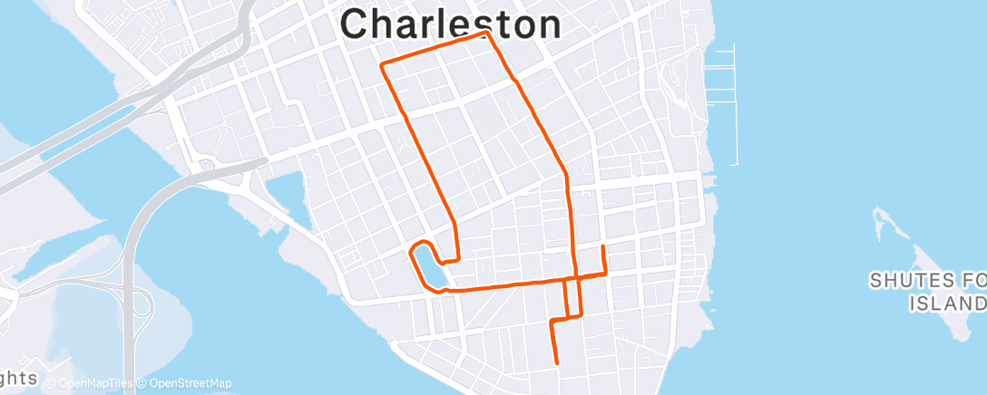 Map of the activity, Morning Run