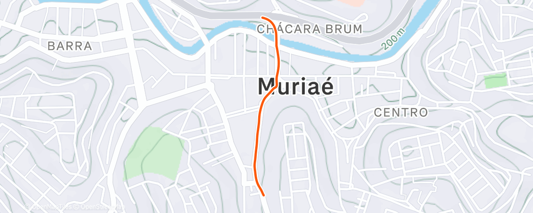 Map of the activity, Caminhada matinal