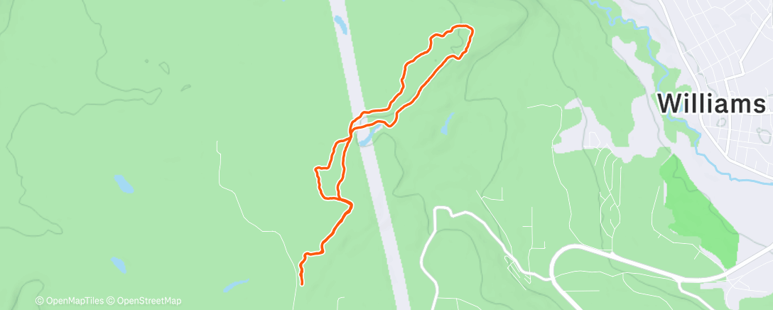 Map of the activity, Afternoon Hike