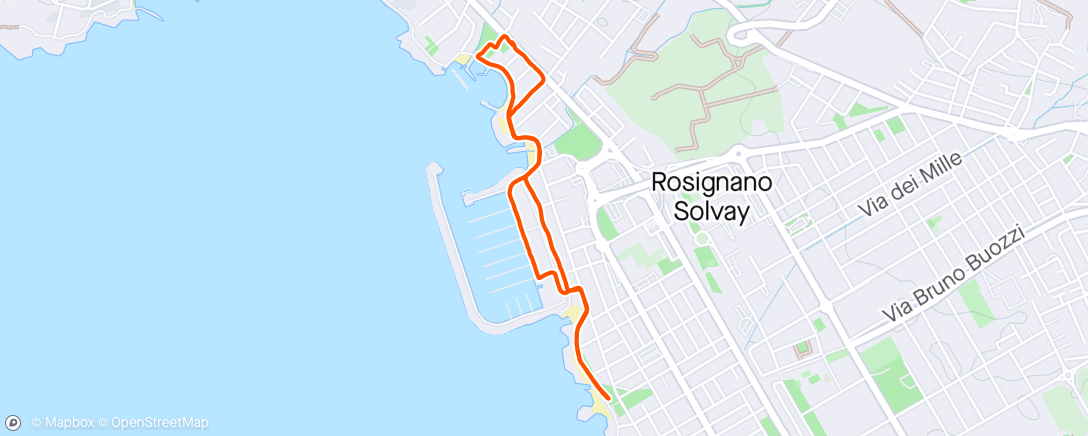 Map of the activity, Prima passeggiata al porto....😀