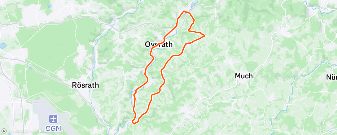 Mapa de la actividad, Fahrt am Nachmittag