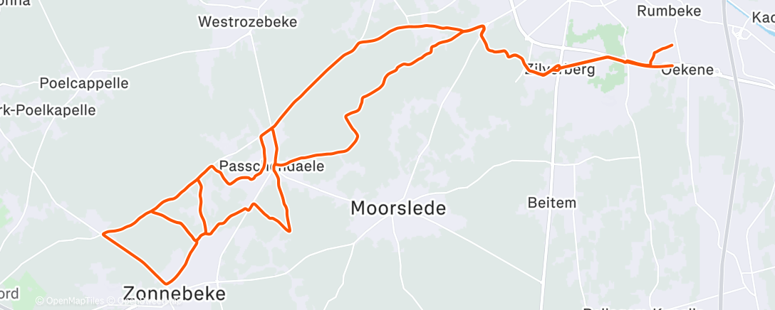 Map of the activity, 1’ all-out + 2x 4*1’ ANCAP