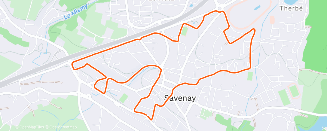 Карта физической активности (Tour de Savenay 🏃‍♂️)