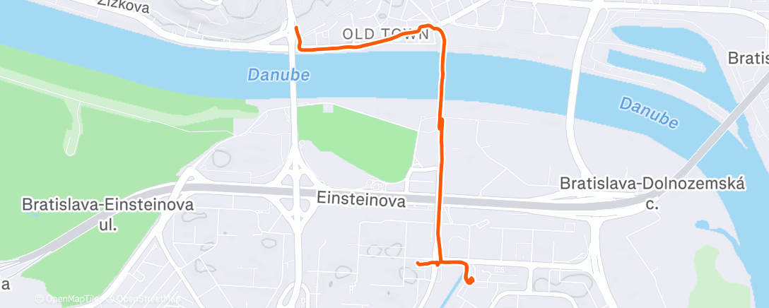 Map of the activity, Evening Ride