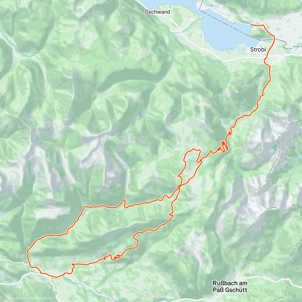Map of the activity, Wolfgangsee: Postalm ♥️