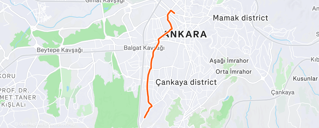 Карта физической активности (90. Büyük Atatürk Koşusu)