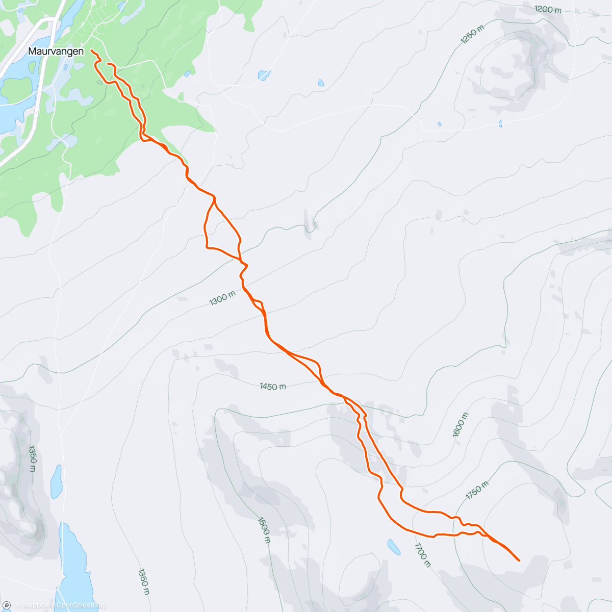 Map of the activity, Heimdalshøe
