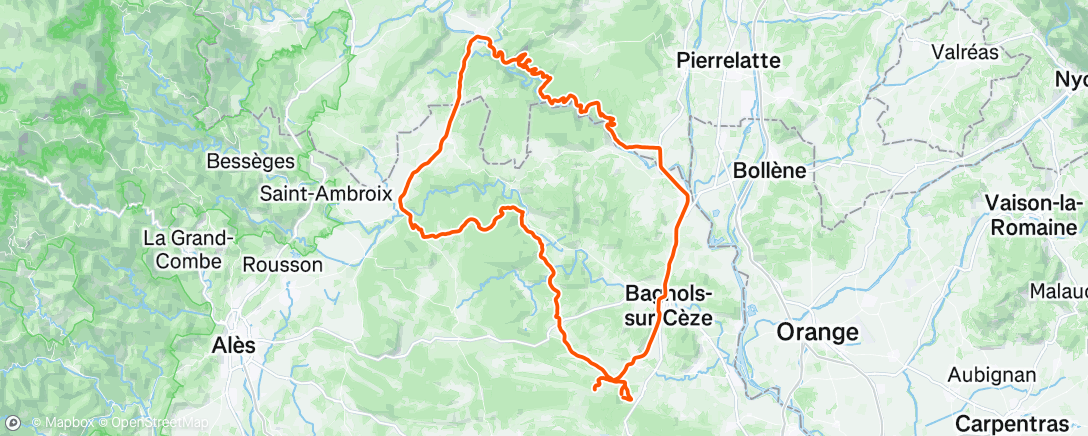 Mappa dell'attività Sortie vélo le midi