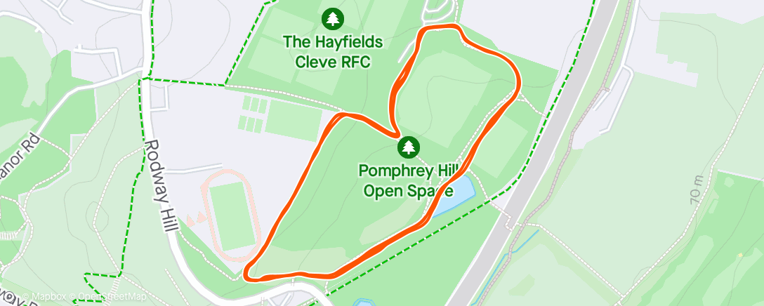 Carte de l'activité Pomphrey Hill .parkrun