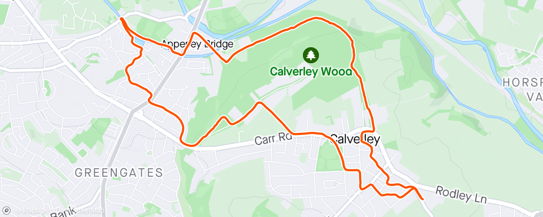 Map of the activity, #FarsleyFlyers2024 Calverley & Marina