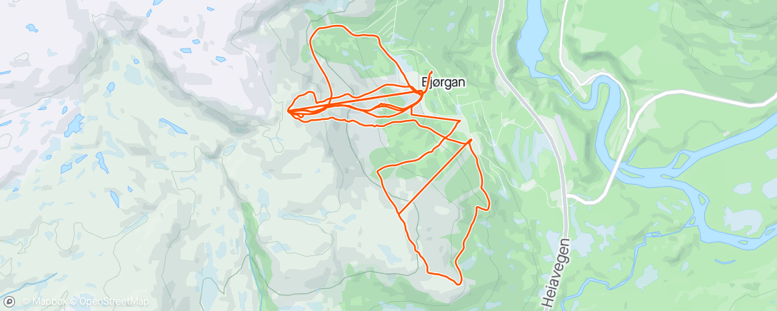 Map of the activity, Alpint i Bjørgan