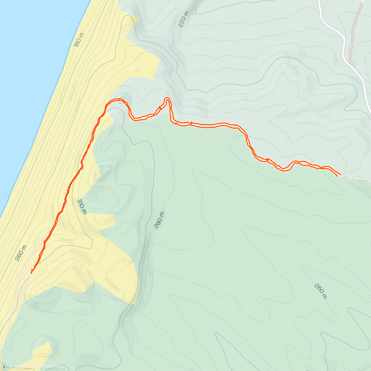Map of the activity, Empire Bluff