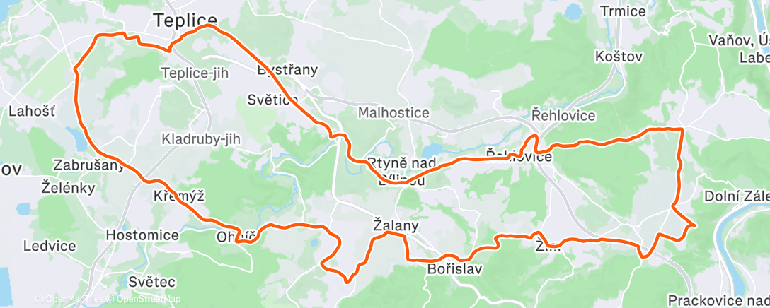 Map of the activity, Středohoří