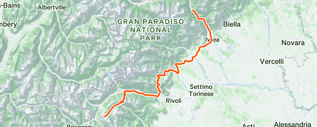 Map of the activity, Stage 20, Giro d’Italia