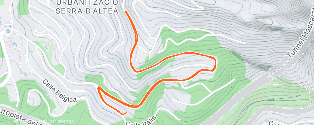Map of the activity, Morning Run